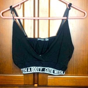 Boohoo Cutie With a Booty Sports Bra Size 12